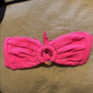 Montce Hot Pink Textured Bandeau Top